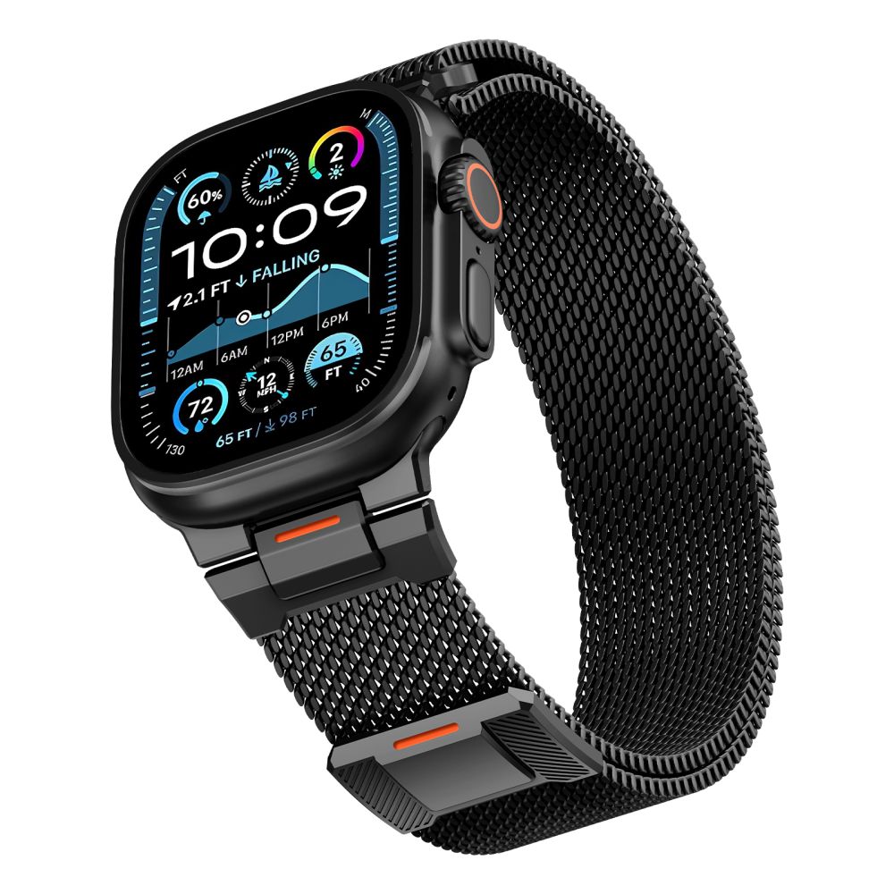 iTok webáruház - Tech-Protect Tech-Protect Milano Vanguard milánói fémszíj Apple Watchhoz (fekete) 3 Tech-Protect Milano Vanguard Bracelet for Apple Watch (44 / 45 / 46 / 49 mm) (fekete)