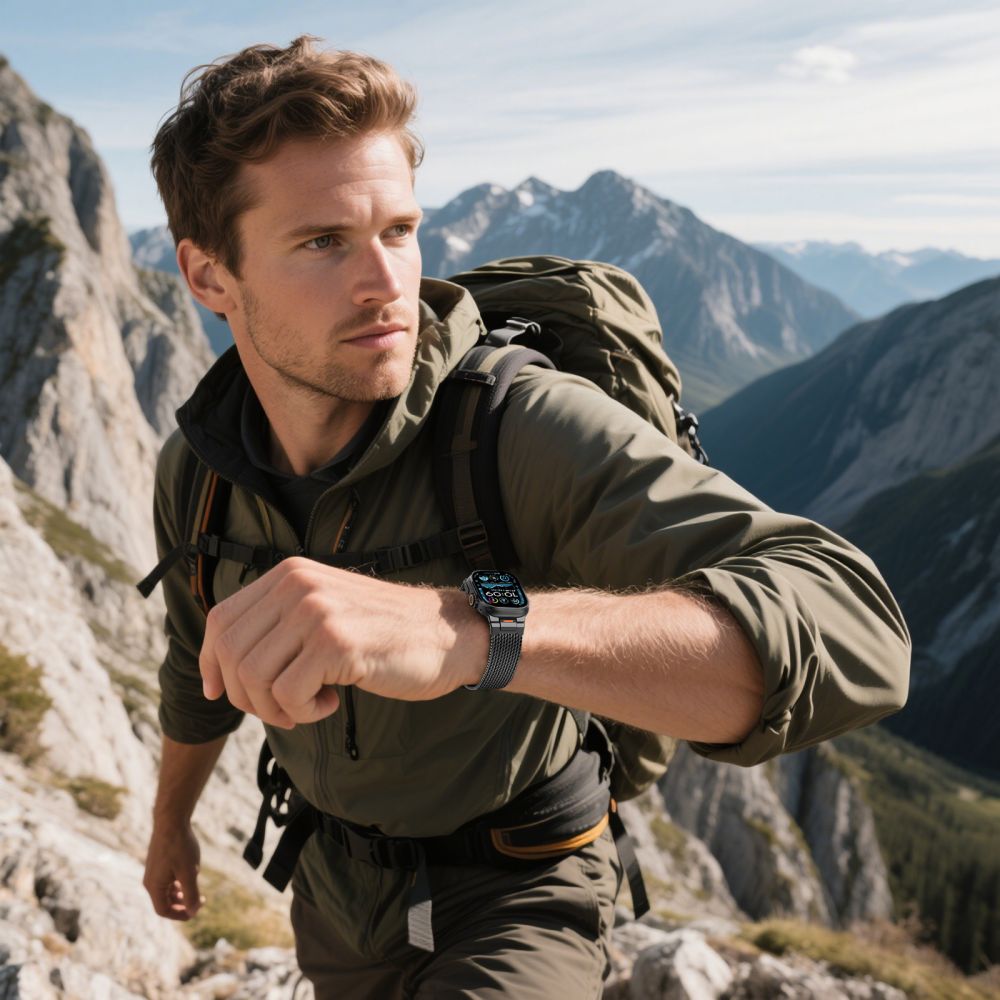iTok webáruház - Tech-Protect Tech-Protect Milano Vanguard milánói fémszíj Apple Watchhoz (fekete) 6 Tech-Protect Milano Vanguard Bracelet for Apple Watch (44 / 45 / 46 / 49 mm) (fekete)