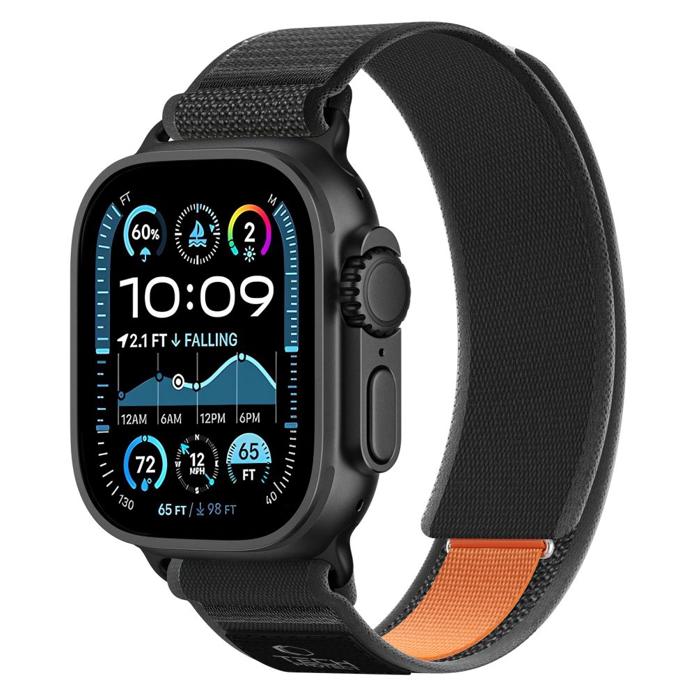 iTok webáruház - Tech-Protect Tech-Protect Nylon Elite szíj Apple Watch készülékhez 44 / 45 / 46 / 49 mm (fekete és narancssárga) 2 Tech-Protect Nylon Elite Strap for Apple Watch 44 / 45 / 46 / 49 mm (fekete és narancssárga)
