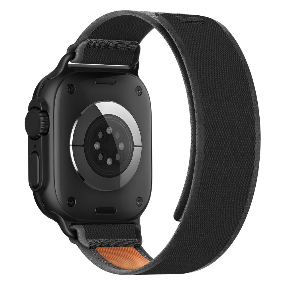 iTok webáruház - Tech-Protect Tech-Protect Nylon Elite szíj Apple Watch készülékhez 44 / 45 / 46 / 49 mm (fekete és narancssárga) 3 Tech-Protect Nylon Elite Strap for Apple Watch 44 / 45 / 46 / 49 mm (fekete és narancssárga)