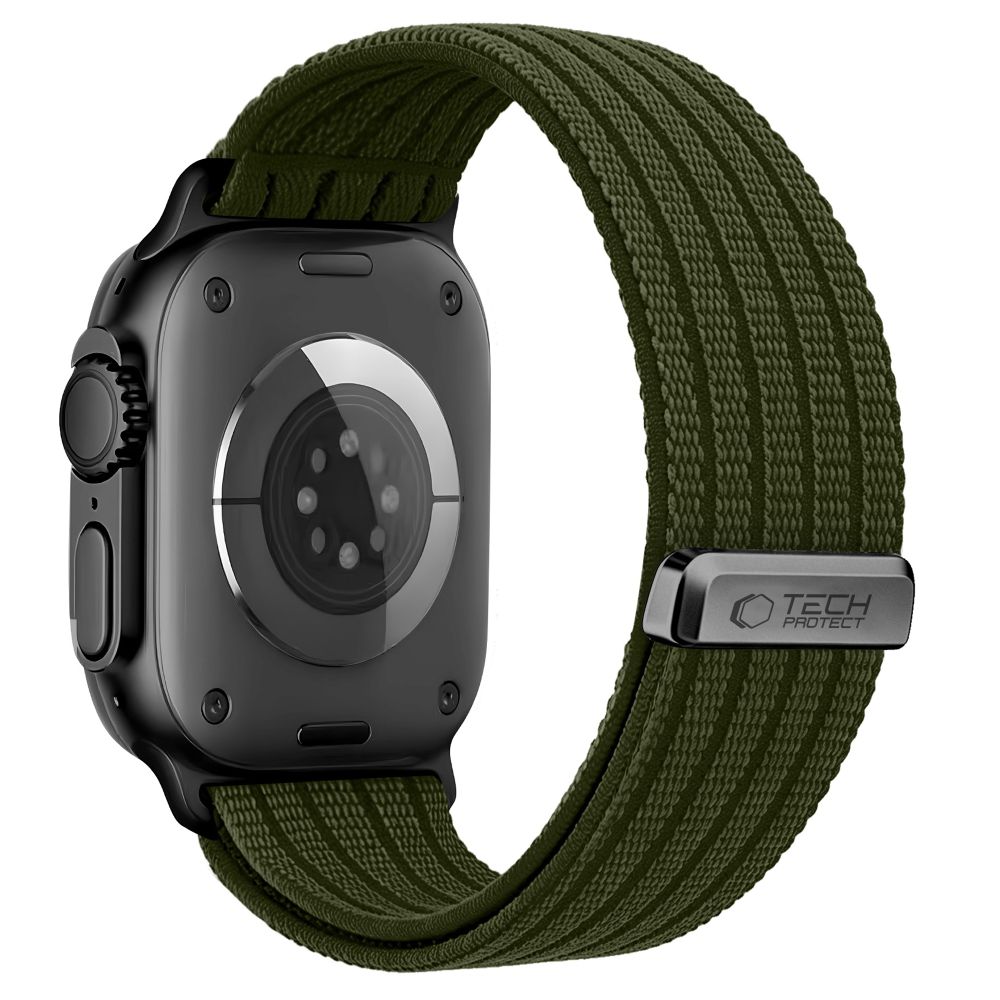 iTok webáruház - Tech-Protect Tech-Protect Nylon Sport szíj Apple Watchhoz 44 / 45 / 46 / 49 mm (sötétzöld) 2 Tech-Protect Nylon Sport Band for Apple Watch 44 / 45 / 46 / 49 mm (sötétzöld)