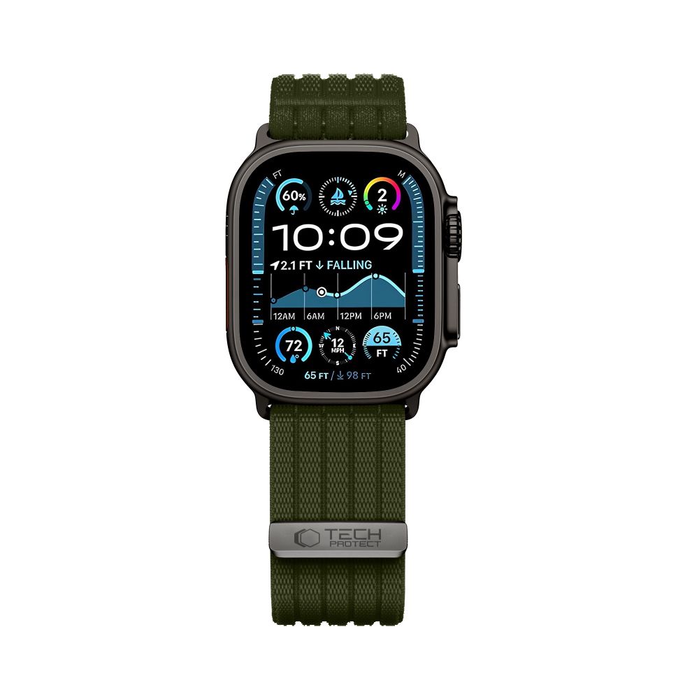 iTok webáruház - Tech-Protect Tech-Protect Nylon Sport szíj Apple Watchhoz 44 / 45 / 46 / 49 mm (sötétzöld) 3 Tech-Protect Nylon Sport Band for Apple Watch 44 / 45 / 46 / 49 mm (sötétzöld)