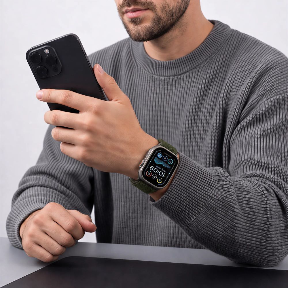 iTok webáruház - Tech-Protect Tech-Protect Nylon Sport szíj Apple Watchhoz 44 / 45 / 46 / 49 mm (sötétzöld) 4 Tech-Protect Nylon Sport Band for Apple Watch 44 / 45 / 46 / 49 mm (sötétzöld)