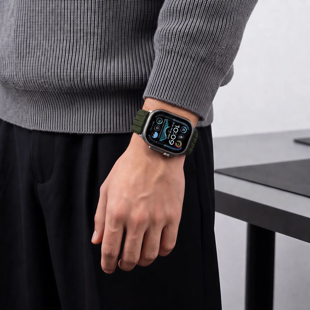 iTok webáruház - Tech-Protect Tech-Protect Nylon Sport szíj Apple Watchhoz 44 / 45 / 46 / 49 mm (sötétzöld) 5 Tech-Protect Nylon Sport Band for Apple Watch 44 / 45 / 46 / 49 mm (sötétzöld)