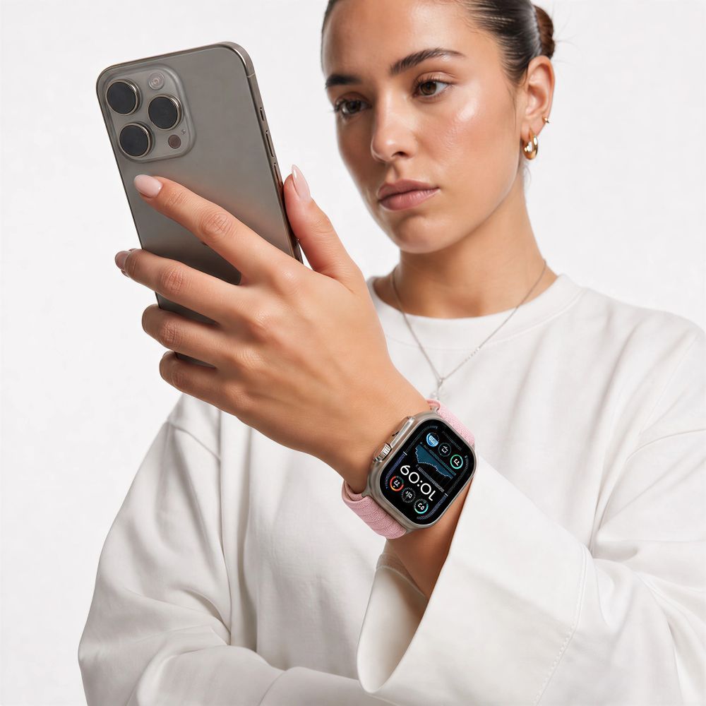 iTok webáruház - Tech-Protect Tech-Protect Nylon Sport szíj Apple Watch 44/45/46/49 mm (világos rózsaszín) 4 Tech-Protect Nylon Sport Band for Apple Watch 44/45/46/49 mm (világos rózsaszín)