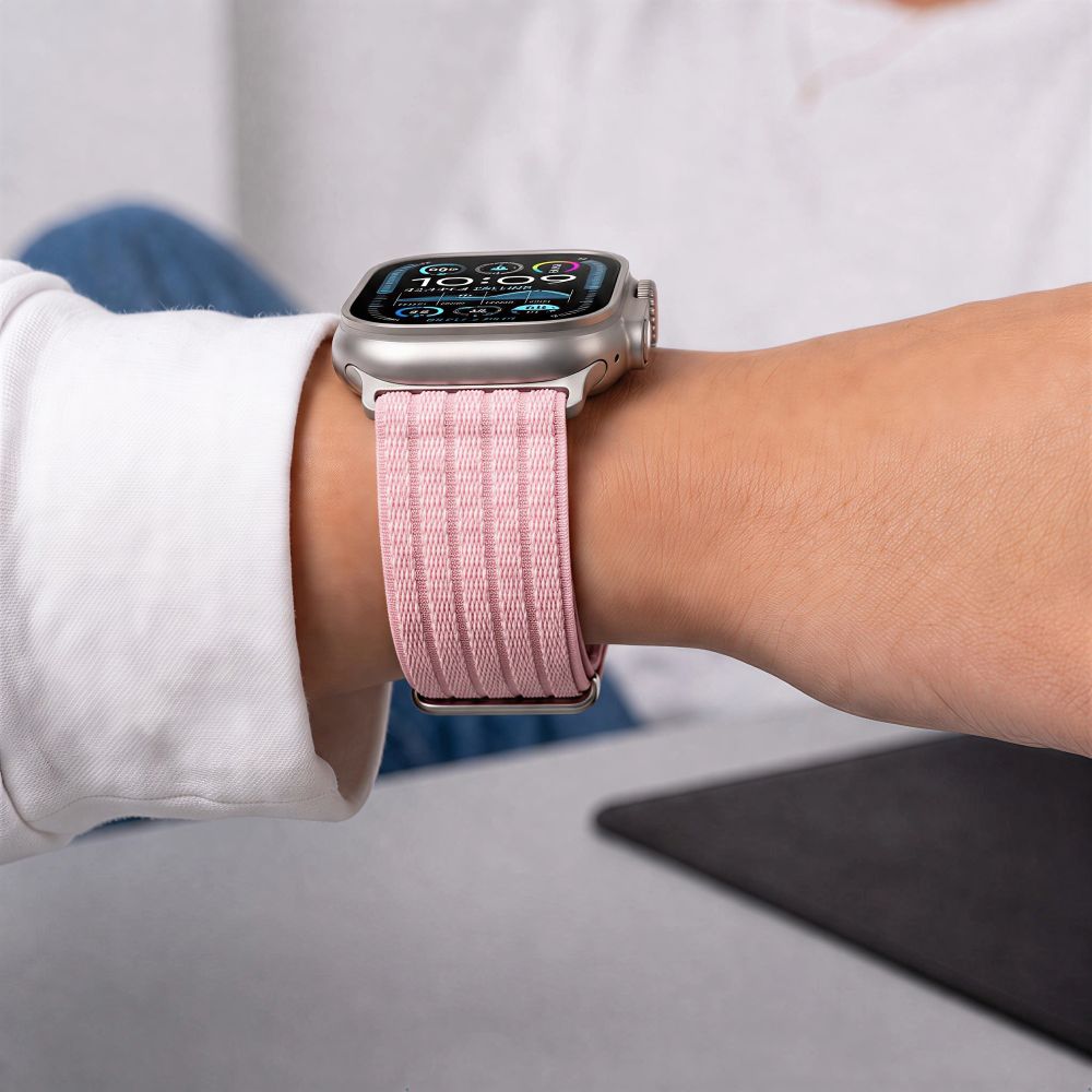 iTok webáruház - Tech-Protect Tech-Protect Nylon Sport szíj Apple Watch 44/45/46/49 mm (világos rózsaszín) 7 Tech-Protect Nylon Sport Band for Apple Watch 44/45/46/49 mm (világos rózsaszín)