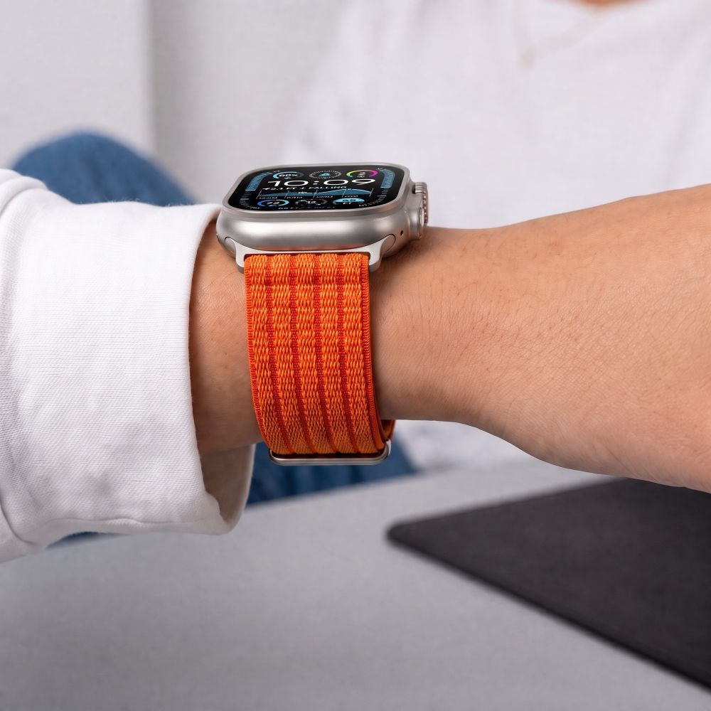 iTok webáruház - Tech-Protect Tech-Protect Nylon Sport szíj Apple Watch 44 / 45 / 46 / 49 mm (narancssárga) 7 Tech-Protect Nylon Sport Band for Apple Watch 44 / 45 / 46 / 49 mm (narancssárga)