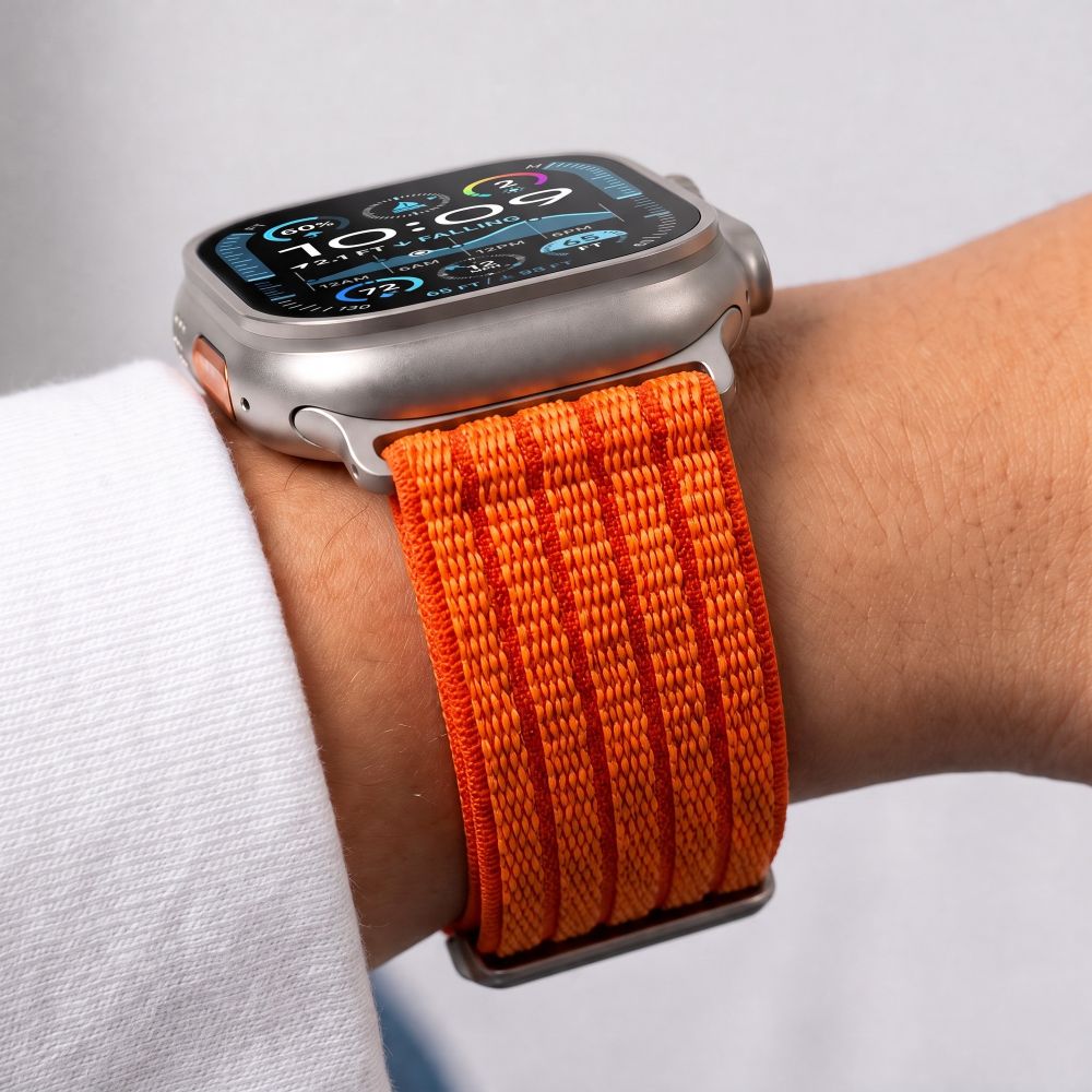 iTok webáruház - Tech-Protect Tech-Protect Nylon Sport szíj Apple Watch 44 / 45 / 46 / 49 mm (narancssárga) 8 Tech-Protect Nylon Sport Band for Apple Watch 44 / 45 / 46 / 49 mm (narancssárga)