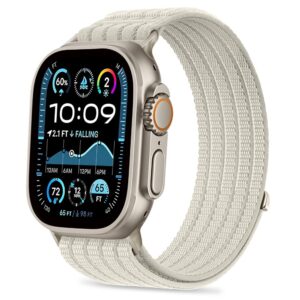 Tech-Protect Nylon Sport szíj Apple Watch 44 / 45 / 46 / 49 mm (bézs)
