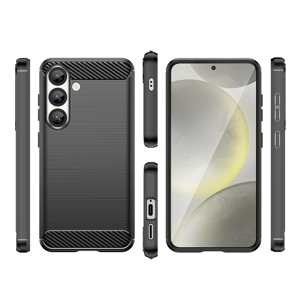 iTok webáruház - Hurtel Carbon Case szilikon tok Xiaomi Poco X7 készülékhez (fekete) 3 Carbon Case Flexible Silicone for Xiaomi Poco X7 (fekete)
