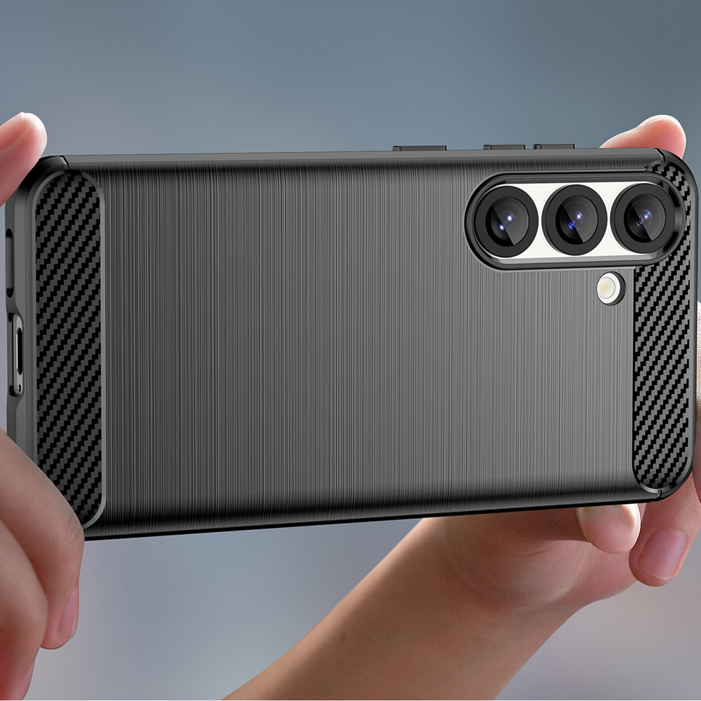 iTok webáruház - Hurtel Carbon Case szilikon tok Xiaomi Poco X7 készülékhez (fekete) 6 Carbon Case Flexible Silicone for Xiaomi Poco X7 (fekete)