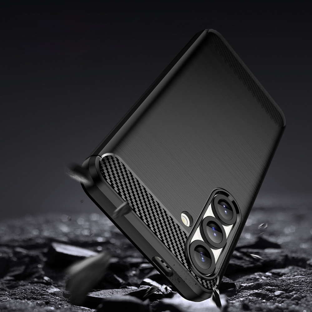 iTok webáruház - Hurtel Carbon Case TPU szilikon tok Xiaomi Redmi Turbo 4 / Xiaomi Poco X7 Pro (fekete) 4 Carbon Case Flexible Silicone for Xiaomi Redmi Turbo 4 / Xiaomi Poco X7 Pro (fekete)