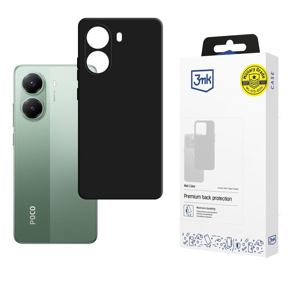 iTok webáruház - 3MK 3mk Matt tok Xiaomi Poco X7 Pro készülékhez (matt fekete) 1 3mk Matt Case for Xiaomi Poco X7 Pro (matt fekete)